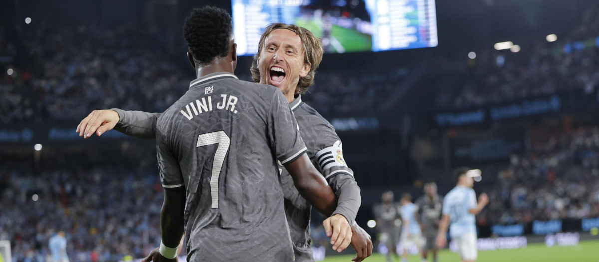 Vinicius y Modric resolvieron el partido