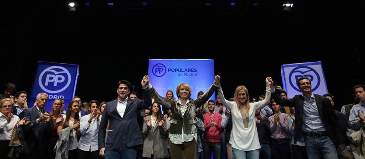 Esperanza Aguirre, Cristina Cifuentes y Pablo Casado