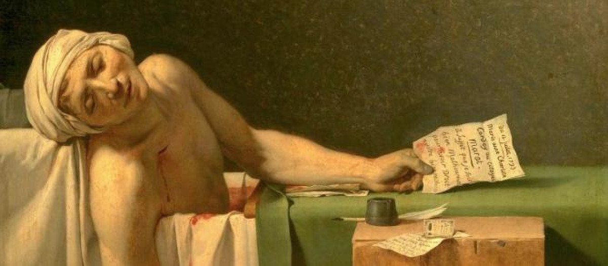 La muerte de Marat (1793) de Jacques-Louis David