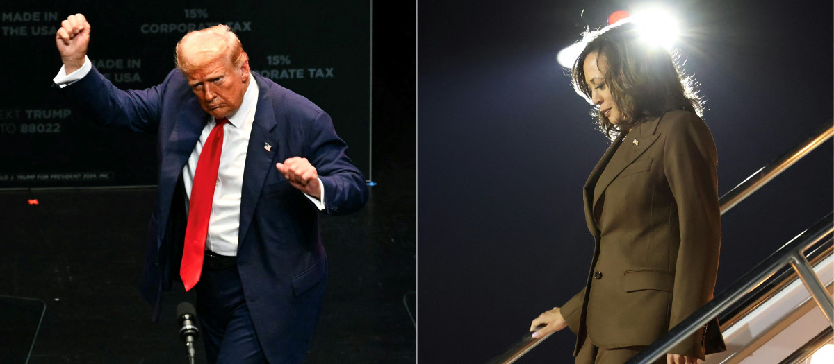 Los candidatos a la presidencia de Estados Unidos, Donald Trump y Kamala Harris