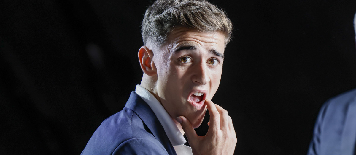 Soccerplayer Gavi attending Princess of Girona awards 2024 in Girona on Wednesday, 10 July 2024.