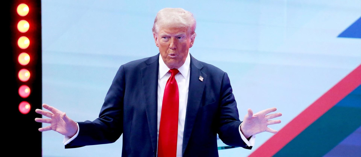 El expresidente y candidato republicano para las elecciones presidenciales, Donald Trump