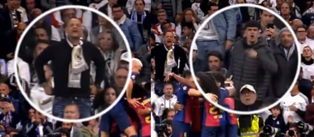 Los individuos de la grada del Bernabéu que profirieron insultos racistas en El Clásico cazados por las cámaras