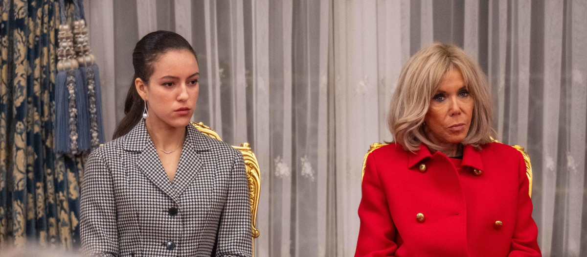 La Princesa Lalla Khadija, acompañada de Brigitte Macron