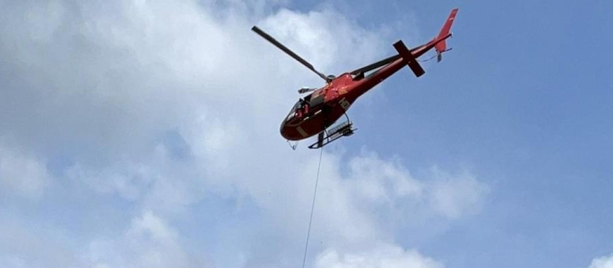 Un helicóptero del GERA
