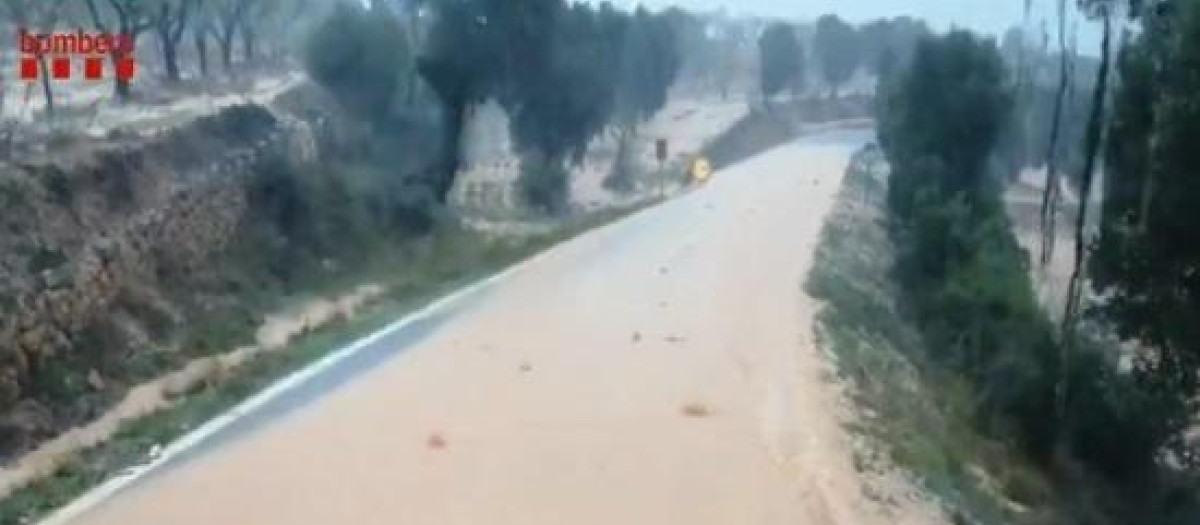 Inundación de vía en Terres de l'Ebre (Tarragona)

REMITIDA / HANDOUT por BOMBERS
Fotografía remitida a medios de comunicación exclusivamente para ilustrar la noticia a la que hace referencia la imagen, y citando la procedencia de la imagen en la firma
31/10/2024