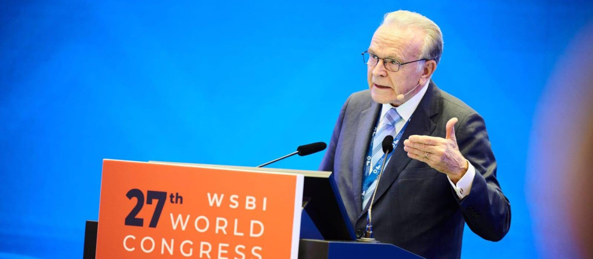 Isidro Fainé, durante el congreso de WSBI