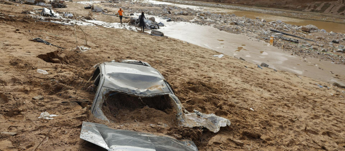 Rambla del Poyo, donde continúan labores de limpieza tras la DANA
