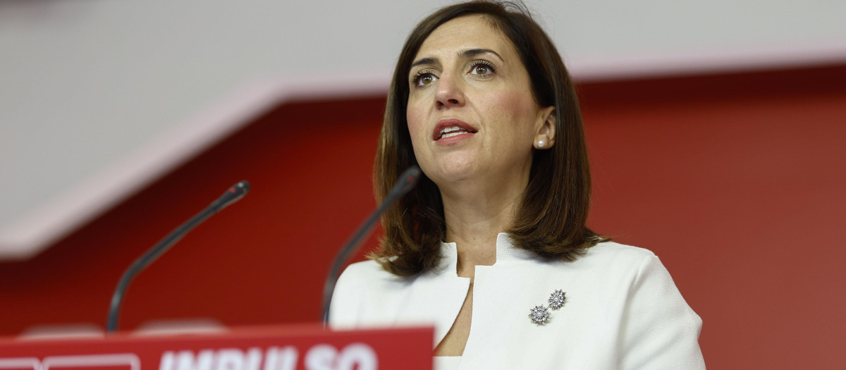 La portavoz de la Comisión Ejecutiva Federal del PSOE, Esther Peña