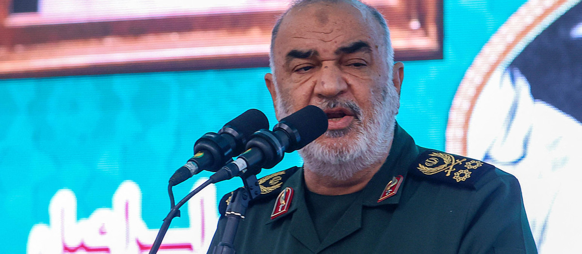 El jefe del Cuerpo de la Guardia Revolucionaria Islámica de Irán (CGRI), Hossein Salami, en Teherán