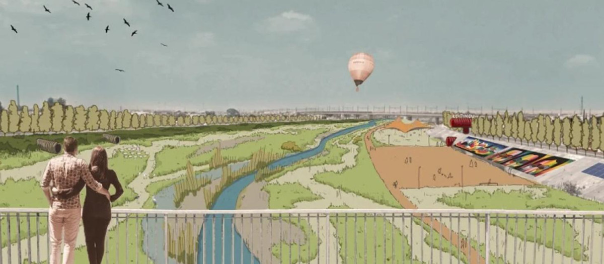 Reconstrucción del proyecto que tenía pensado Joan Ribó (Compromís) para el río Turia