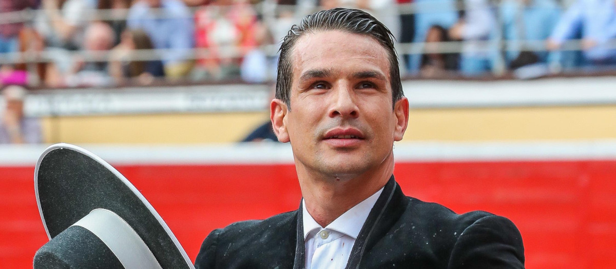 El torero José María Manzanares durante la corrida de toros correspondiente al 65 Festival del Club Taurino de Bilbao.
09/06/2018
Bilbao