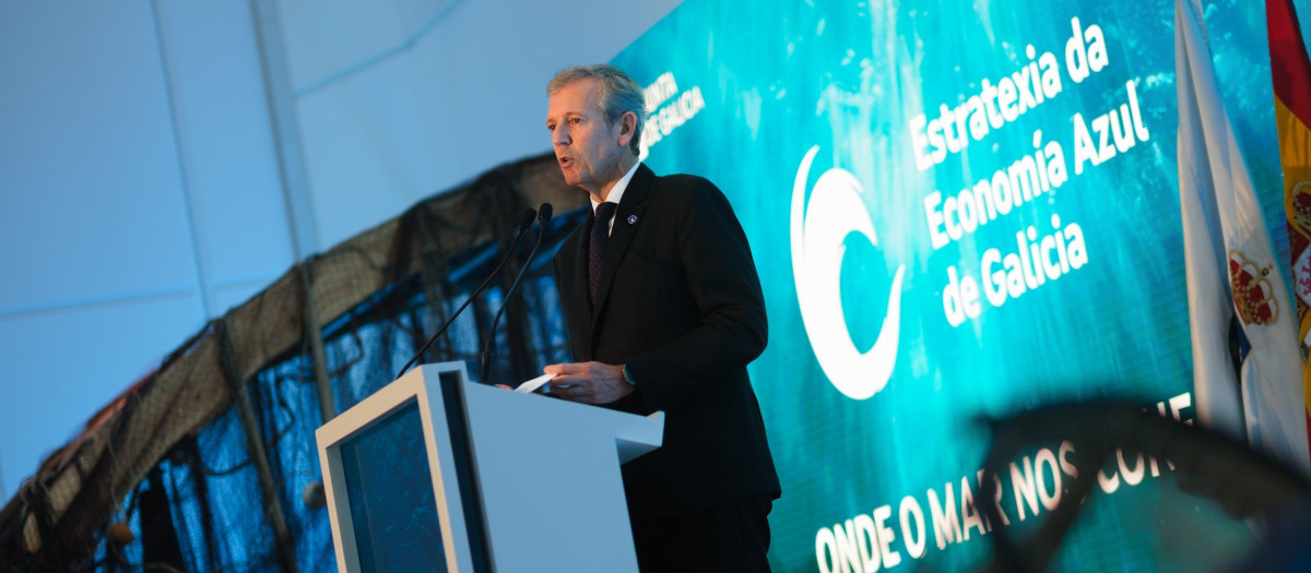 El presidente de la Xunta, Alfonso Rueda, presenta la Estratexia de Economía Azul de Galicia

REMITIDA / HANDOUT por DAVID CABEZON @ XUNTA
Fotografía remitida a medios de comunicación exclusivamente para ilustrar la noticia a la que hace referencia la imagen, y citando la procedencia de la imagen en la firma
05/11/2024