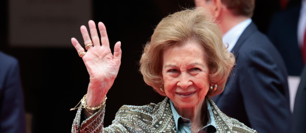 Sofía, la Reina Emérita durante un acto social en Madrid, 2024