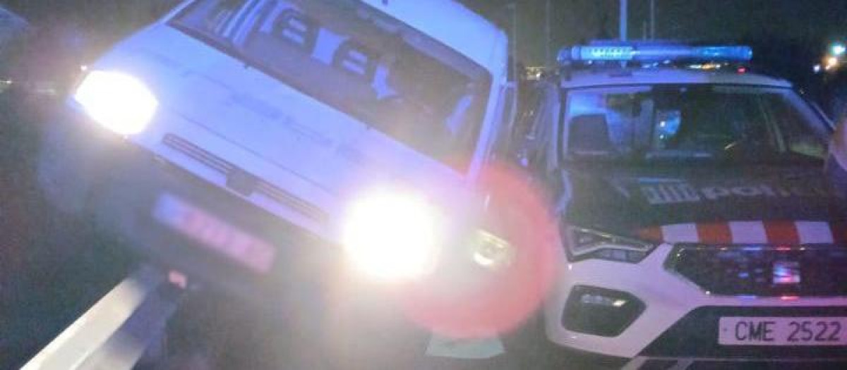 Así ha quedado el vehículo de los ladrones tras la persecución