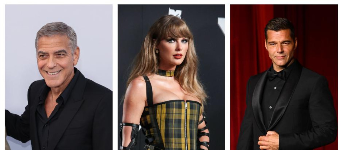 George Clooney, Taylor Swift y Ricky Martin