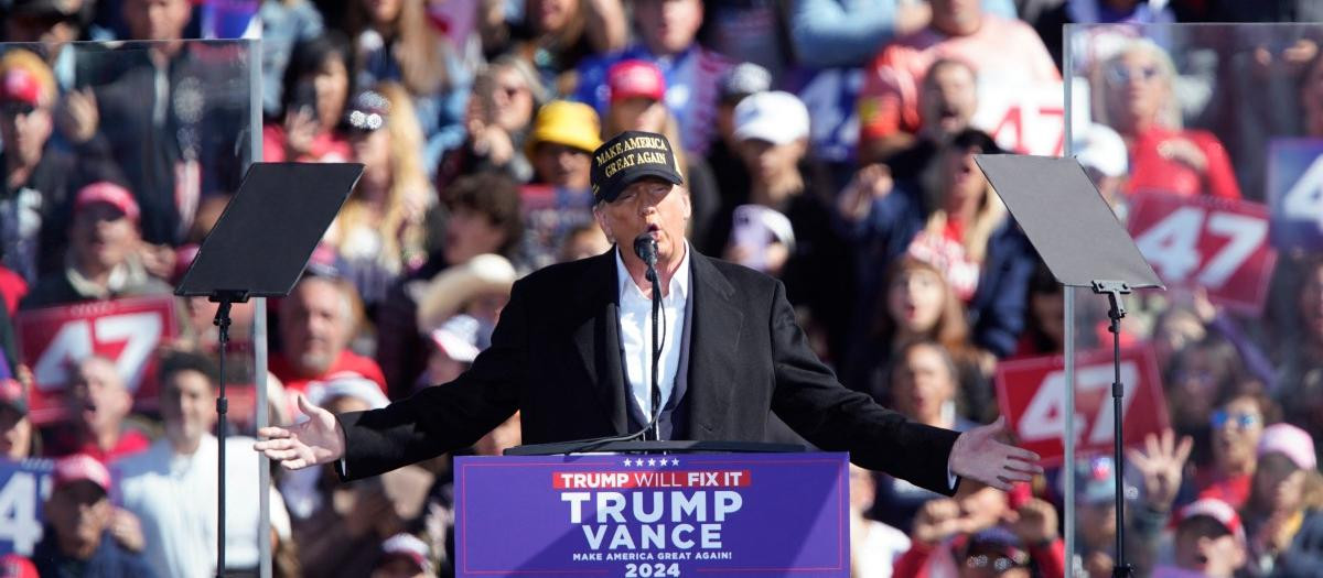 El candidato republicano Donald, en un mitin de campaña en Albuquerque