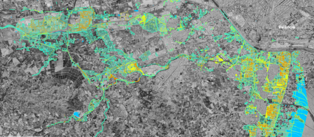 Inundaciones de la DANA vistas desde el espacio