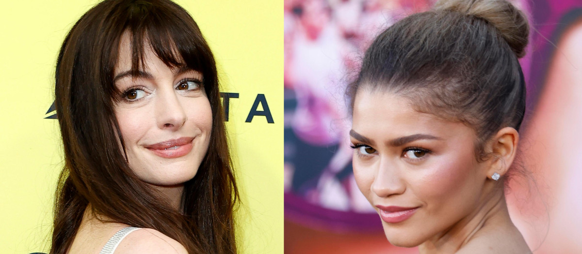 AME5502. BOGOTÁ (COLOMBIA), 08/11/2024.- Combo de fotografías de archivo de las actrices Anne Hathaway (i) y Zendaya. Las actrices estadounidenses Zendaya y Anne Hathaway se unirán al elenco de la próxima película de Christopher Nolan, que empezará a rodarse a principios del año próximo, informó este viernes el portal especializado Deadline. EFE/ Adam Davis/Caroline Brehman ARCHIVO