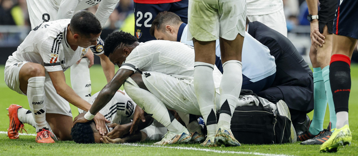Eder Militao se rompió el ligamento cruzado anterior de su rodilla derecha