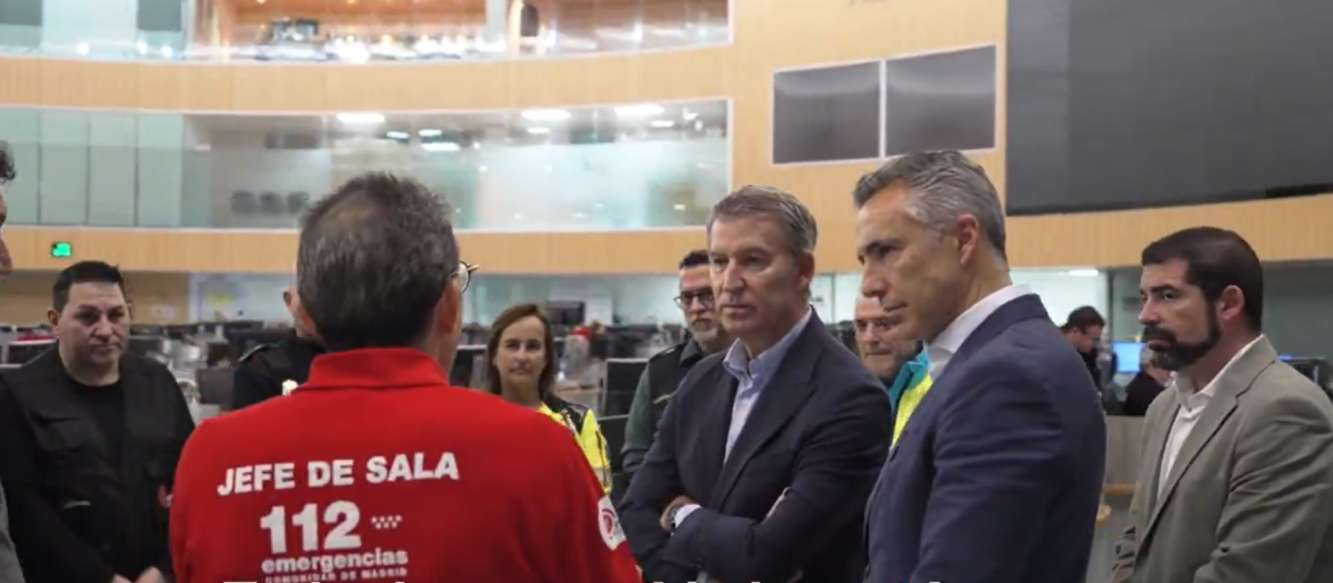 Feijóo y el consejero de Medio Ambiente de la Comunidad de Madrid, Carlos Novillo