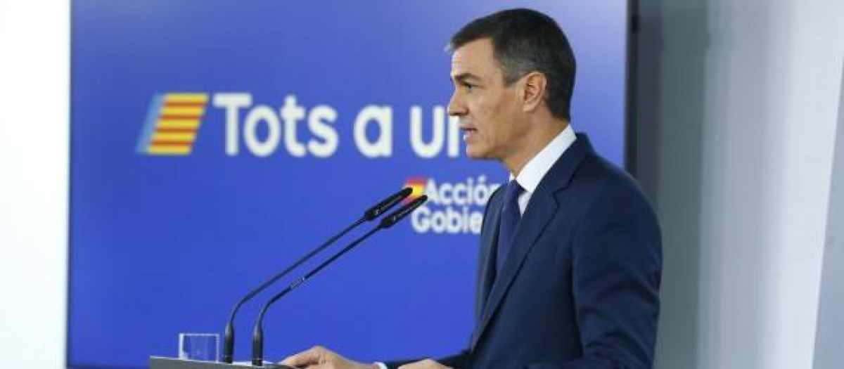 El presidente del Gobierno, Pedro Sánchez, este lunes