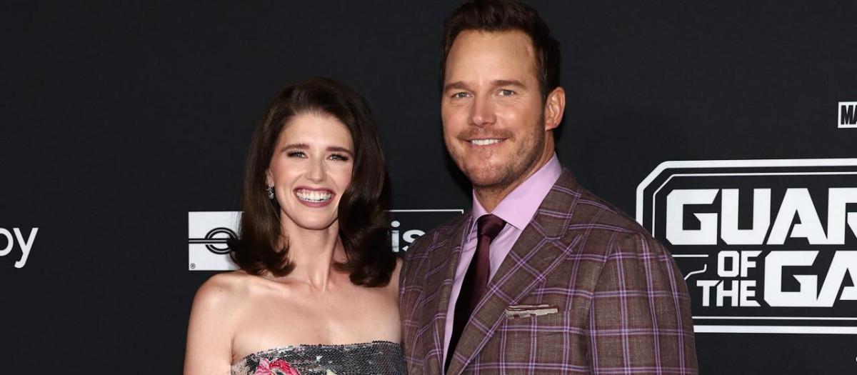 Actor Chris Pratt and Katherine Schwarzenegger at 'Guardians of the Galaxy Vol. 3' film premiere, Los Angeles, California, USA - 27 Apr 2023