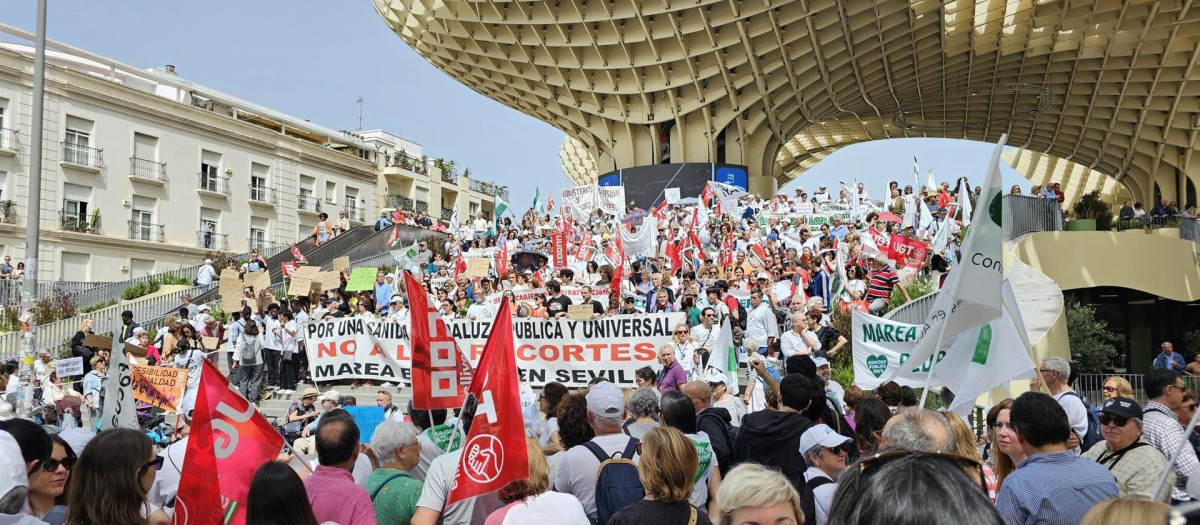 Manifestación de Marea Blanca en Sevilla (archivo)