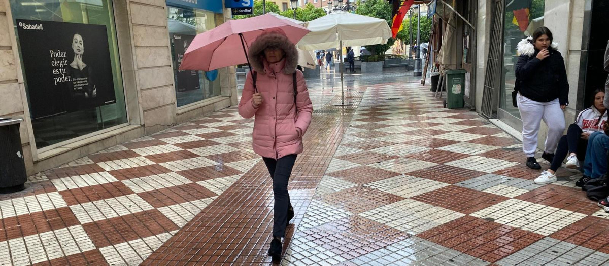 El centro de Córdoba durante un día lluvioso