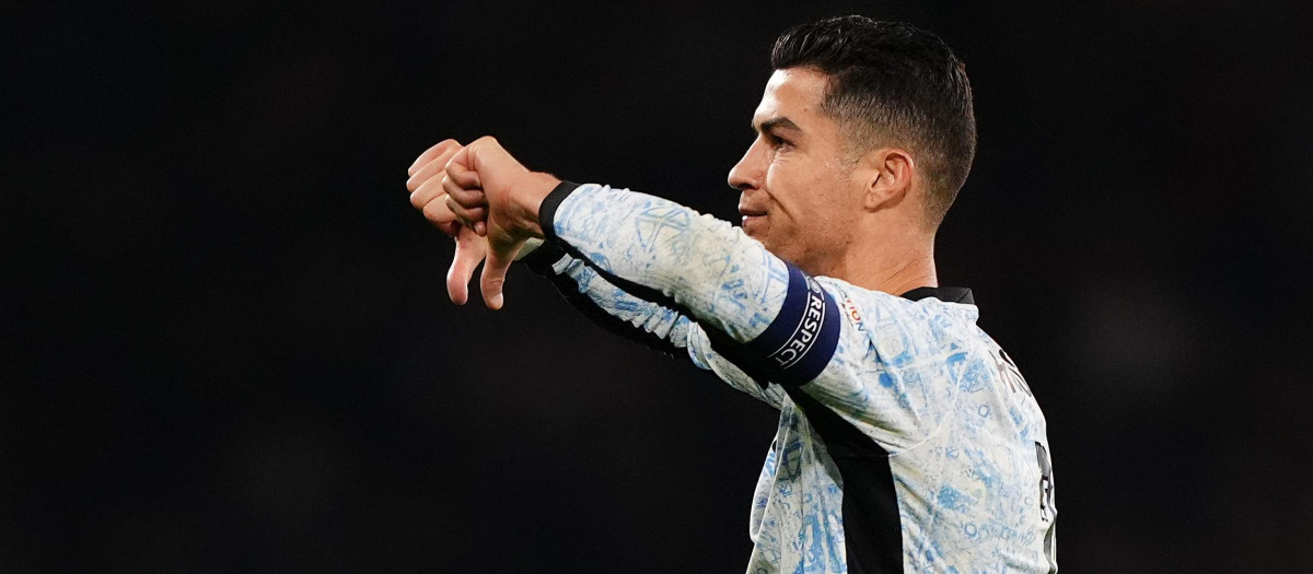 Cristiano Ronaldo en el partido de la UEFA Nations League entre Escocia y Portugal en Hampden Park