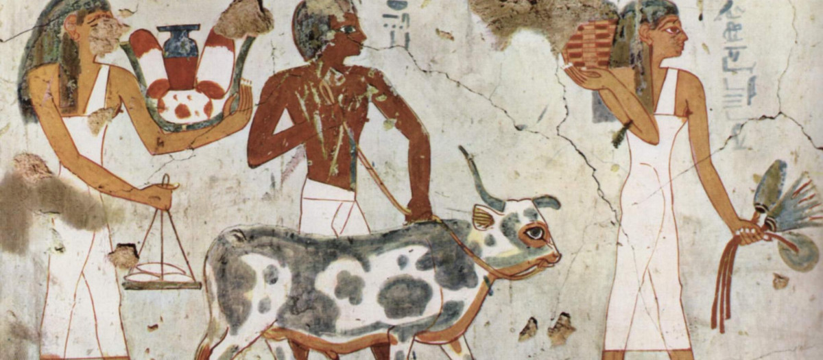 Pintura mural de cámara funeraria. Imperio Nuevo