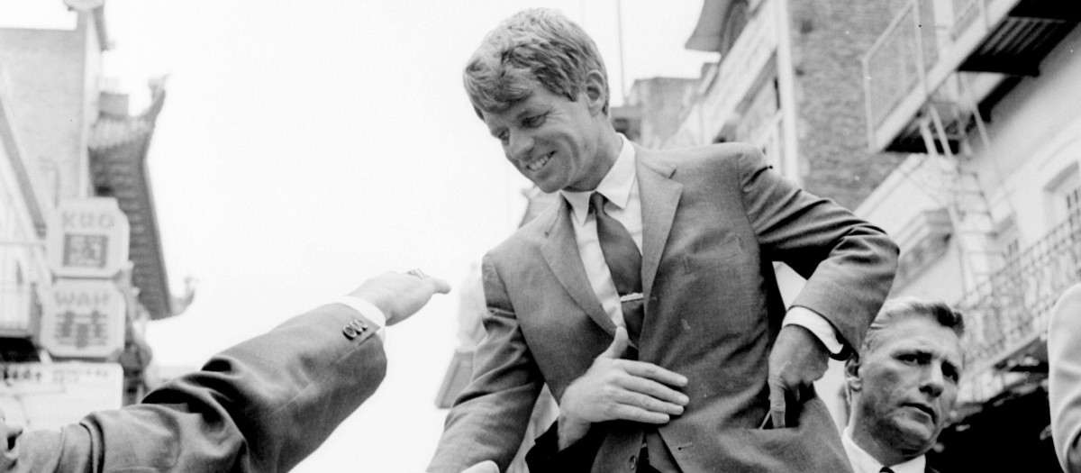 Bobby Kennedy en la campaña electoral de 1968