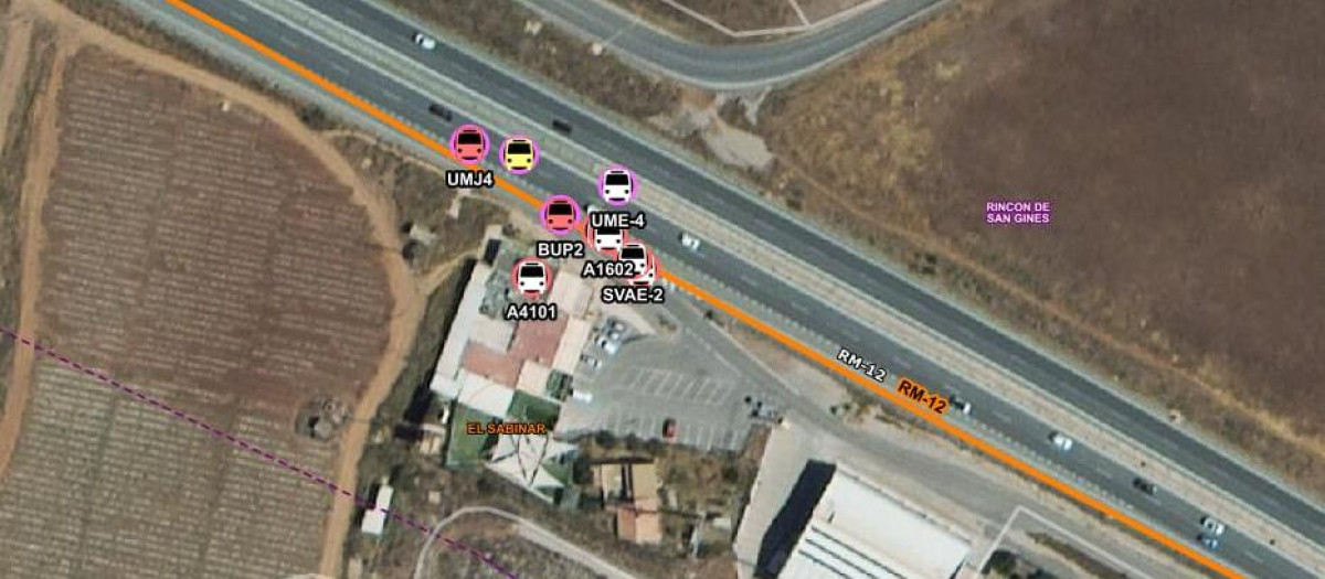 Accidente múltiple en Murcia