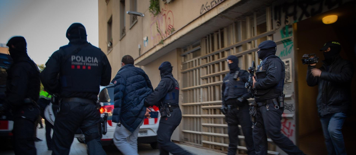 Operación antiyihadista de los Mossos en el centro de Barcelona, en 2019