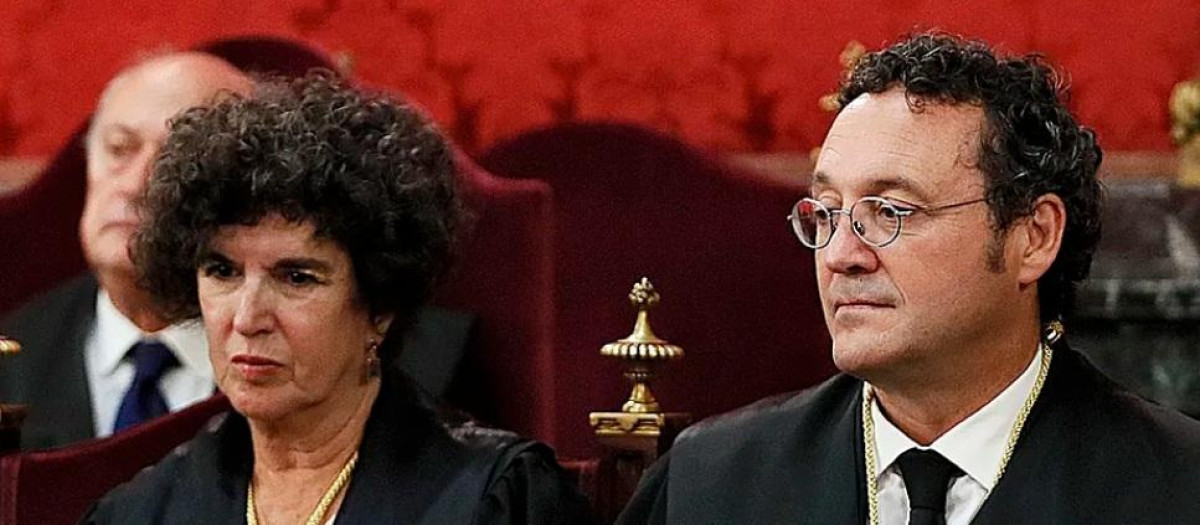 La teniente fiscal Ángeles Sánchez Conde y el fiscal general Álvaro García Ortiz