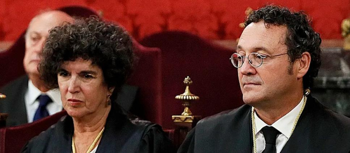 La teniente fiscal Ángeles Sánchez Conde y el fiscal general Álvaro García Ortiz