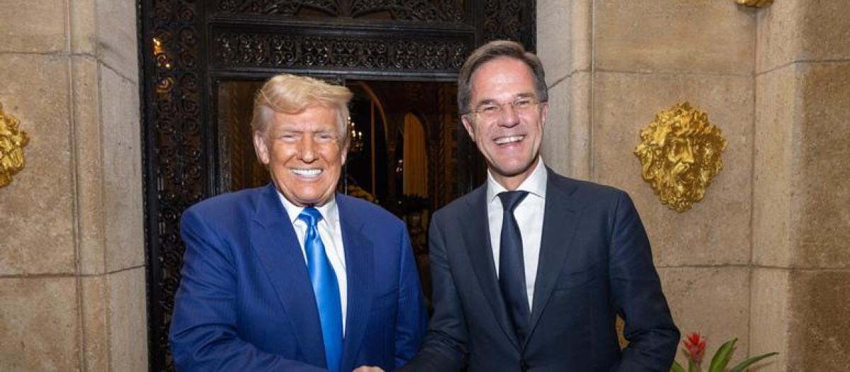 EL presidente de Estados Unidos, Donald Trump, y el secretario general de la OTAN, Mark Rutte