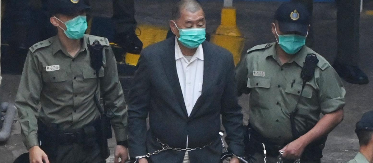 Jimmy Lai, empresario hongkonés enjuiciado por las publicaciones de su medio de comunicación
