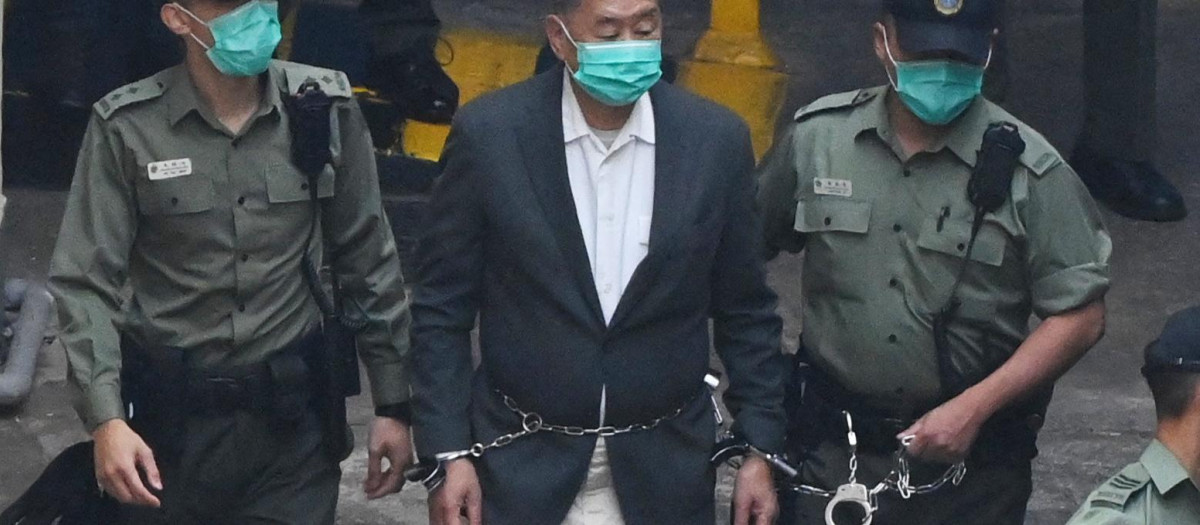Jimmy Lai, empresario hongkonés enjuiciado por las publicaciones de su medio de comunicación