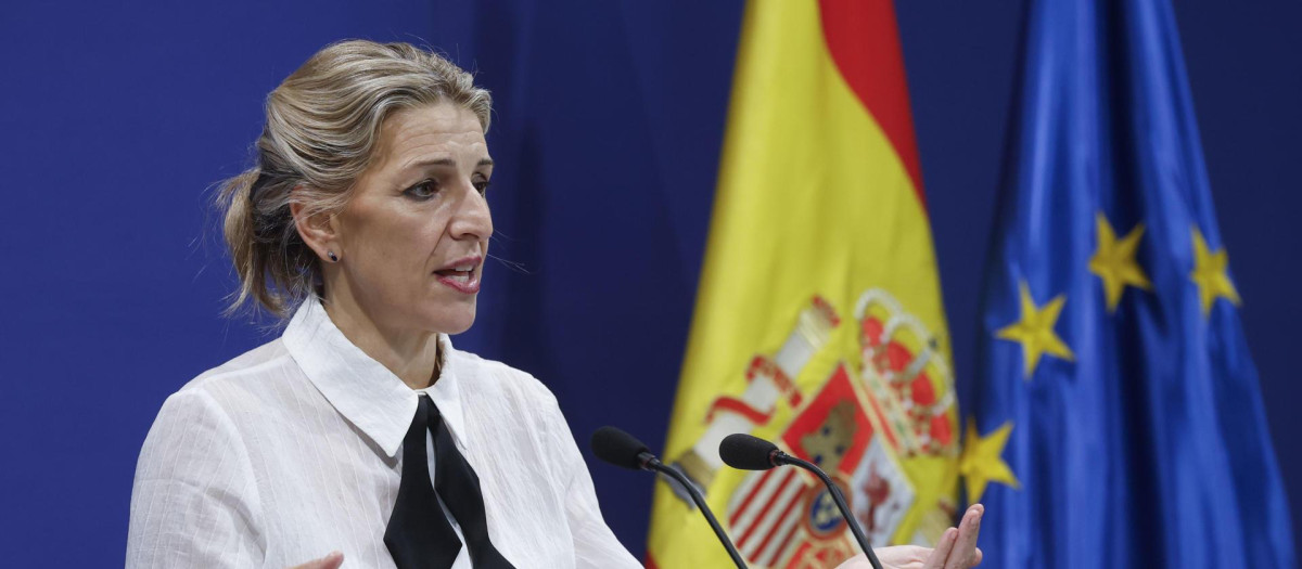 La vicepresidenta y ministra de Trabajo, Yolanda Díaz.