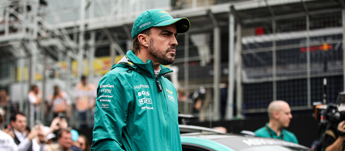 Fernando Alonso en el Circuito de Interlagos durante el Gran Premio de Sao Paulo