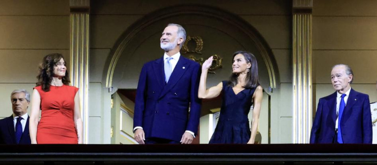 Los Reyes, el pasado septiembre, en la inauguración de la temporada de ópera del Real