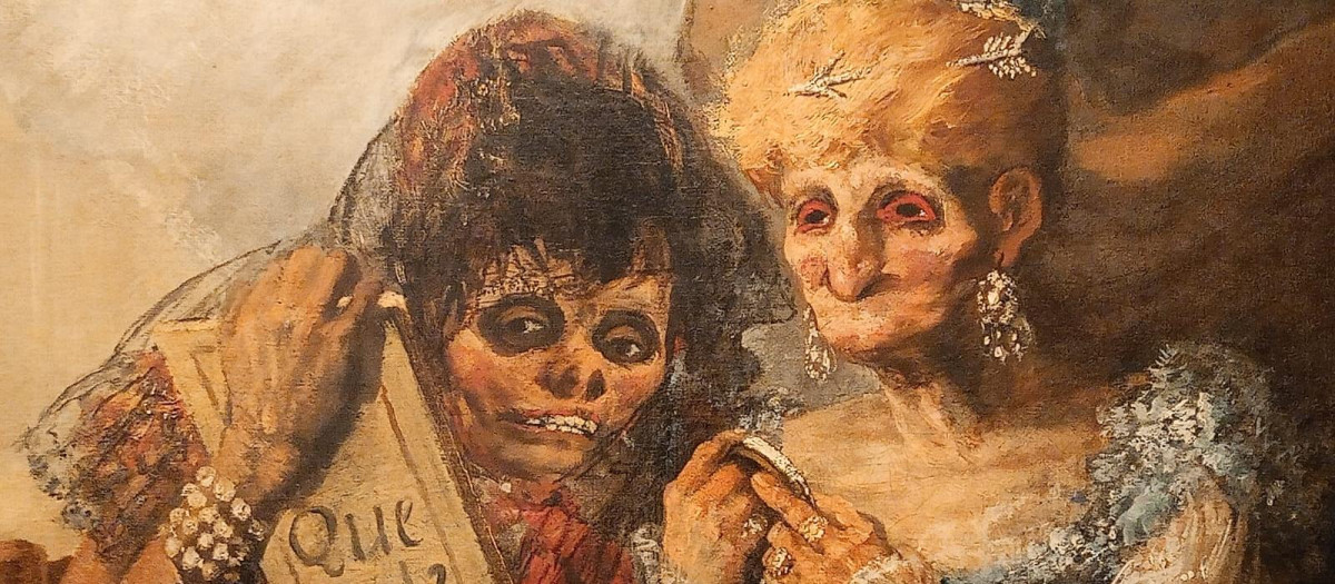 De talle de 'Las viejas o El tiempo' de Goya, expuesto en el Museo del Prado