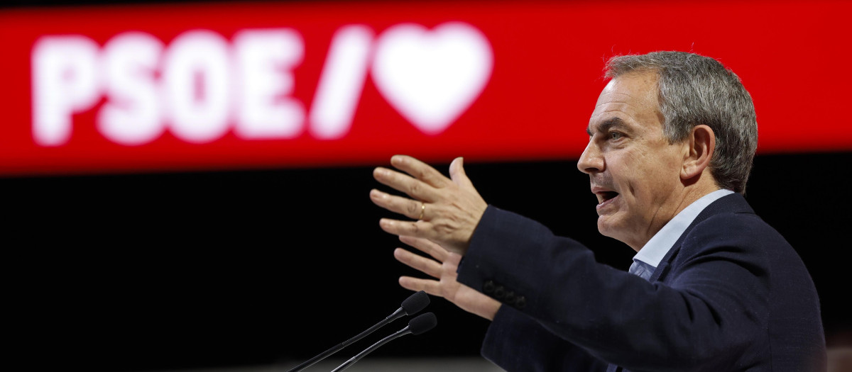 José Luis Rodríguez Zapatero, durante su intervención