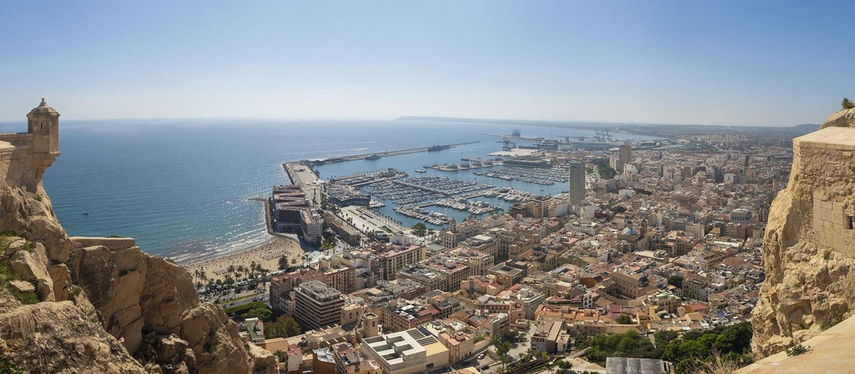 Imagen panorámica de la ciudad de Alicante