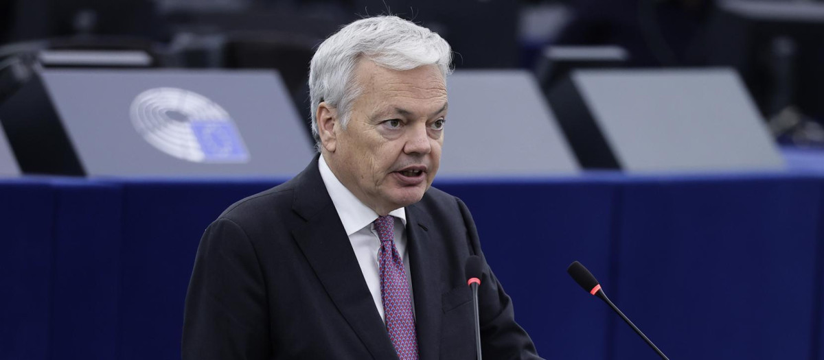 El comisario europeo de Justicia, Didier Reynders, en el Parlamento Europeo en Estrasburgo