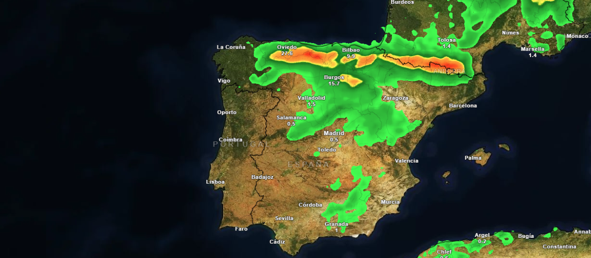 Nieve acumulada hasta el próximo martes