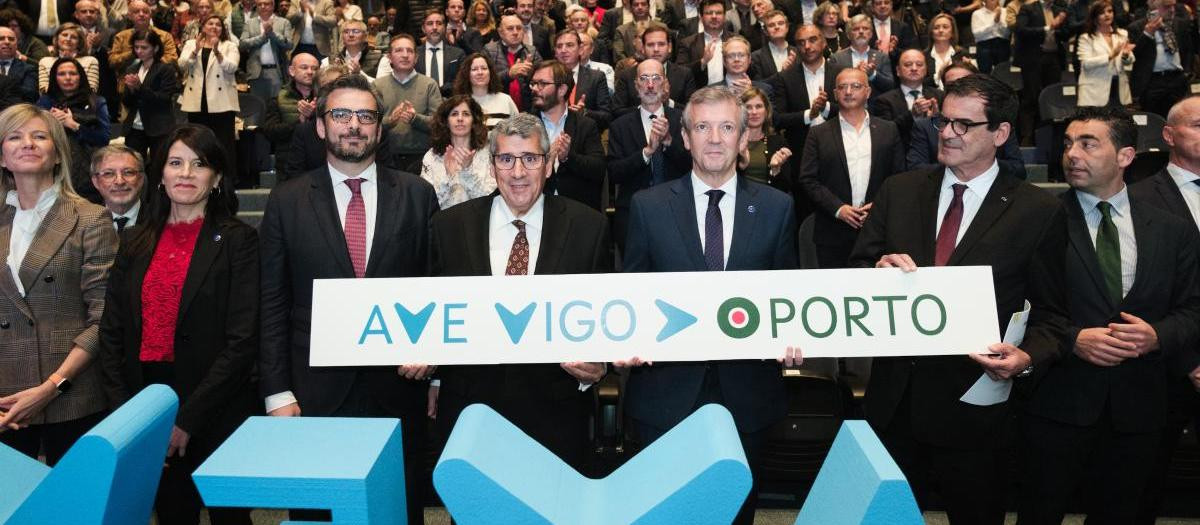 Acto para reivindicar el tren rápido entre Galicia y Portugal