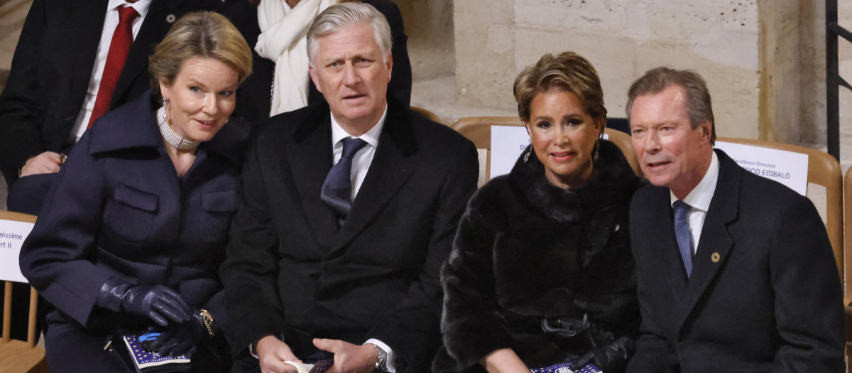 Los Reyes Matilde y Felipe de Bélgica, juntos a los Duques de Luxemburgo