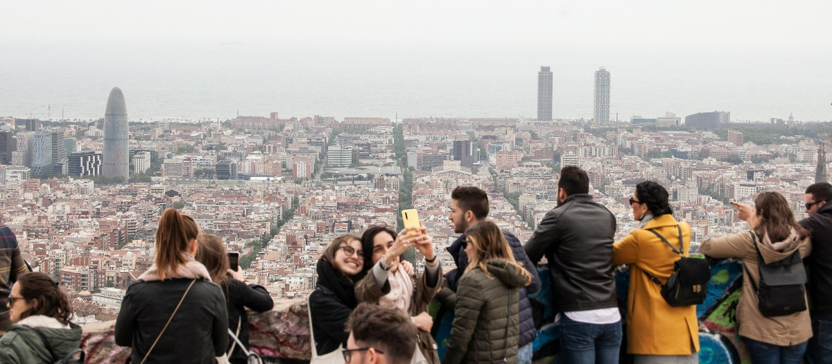 Vistas de Barcelona desde un mirador